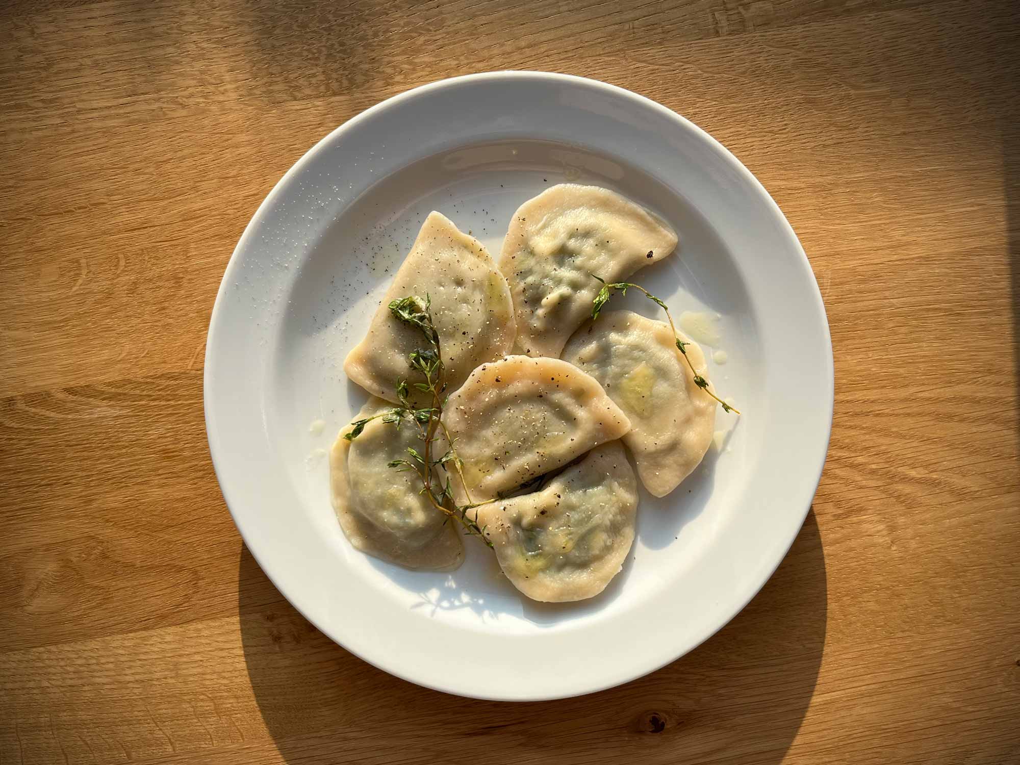 Pierogi ze szpinakiem